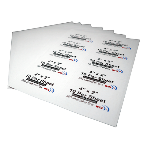 Laser Sheets - West Coast Labels Ltd. WCL