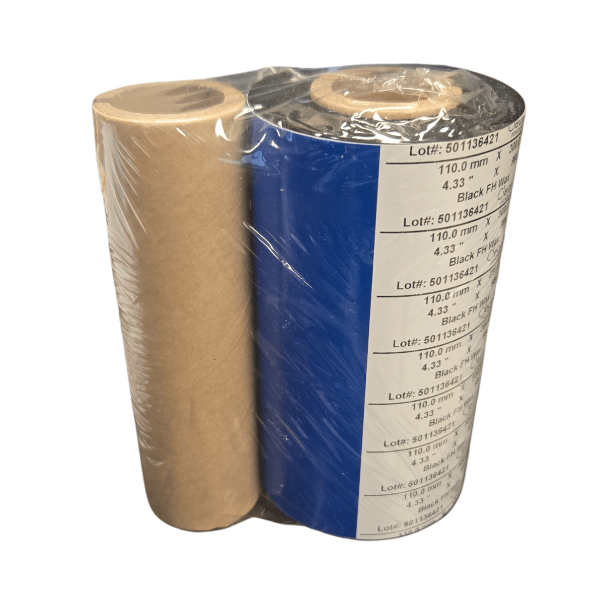 2073 - 110mm x 300M (4.33" x 984') - CSO Wax Ribbons - West Coast Labels Ltd. WCL
